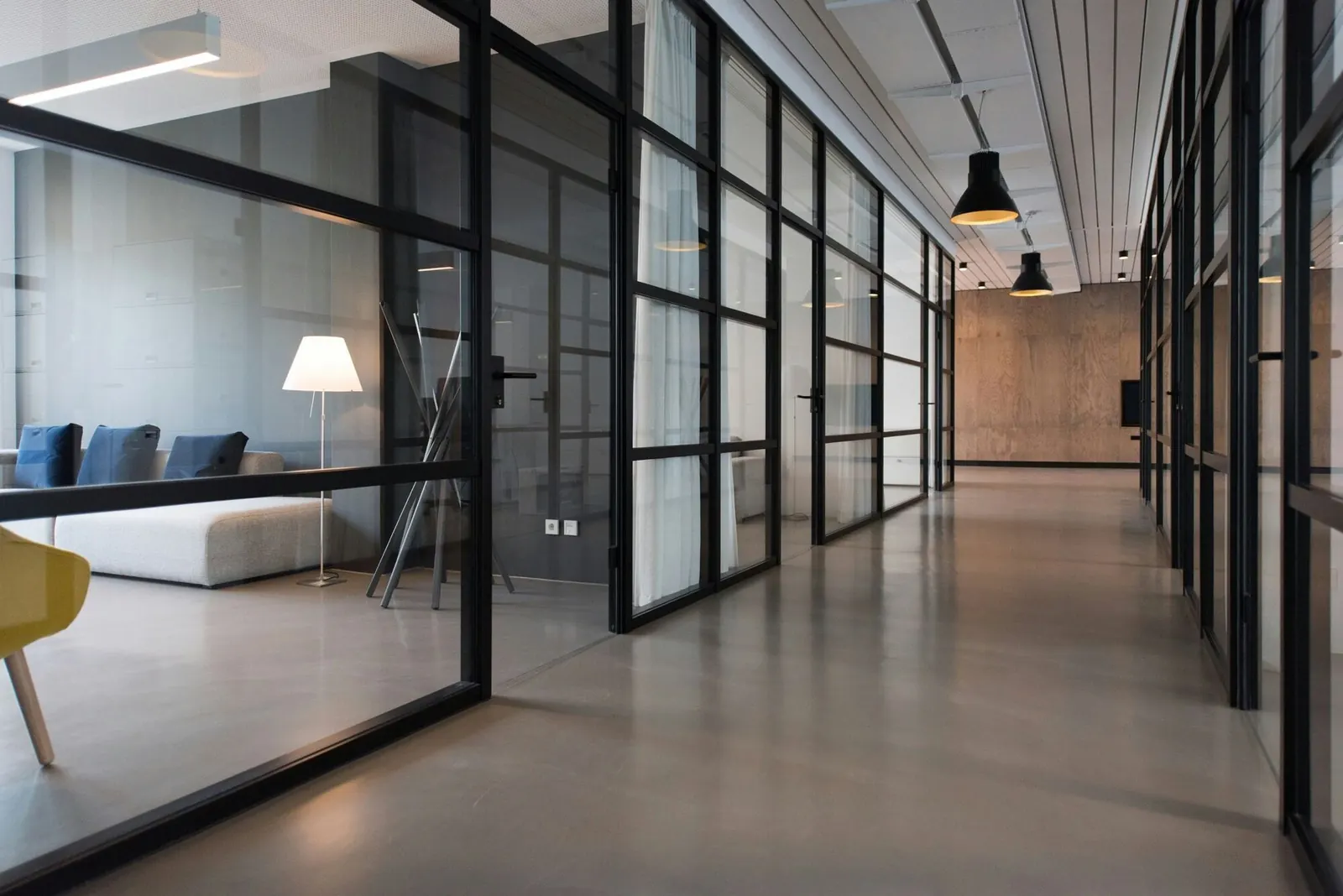 Finished modern office interior