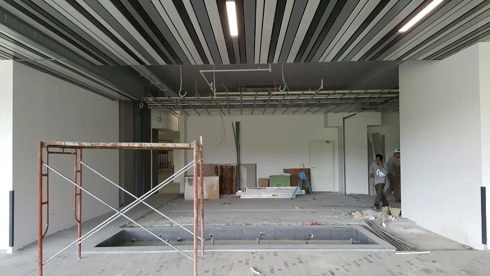 Empty commercial space before renovation