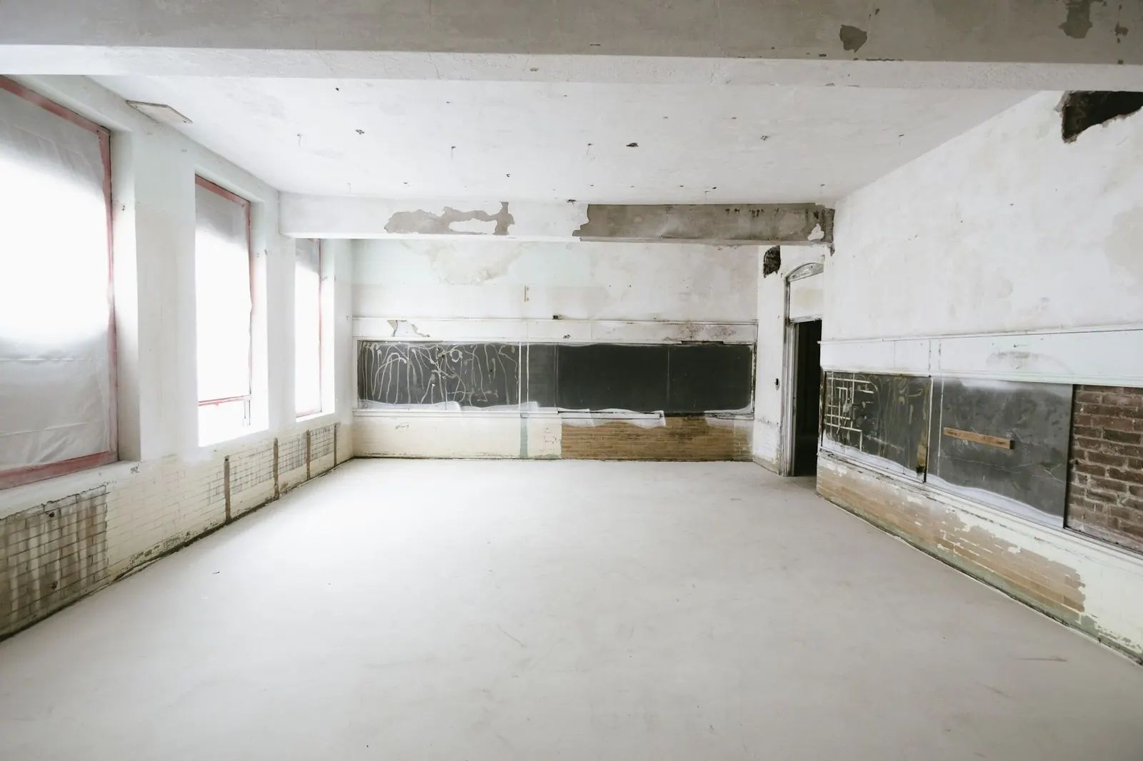 Interior opened up during demolition