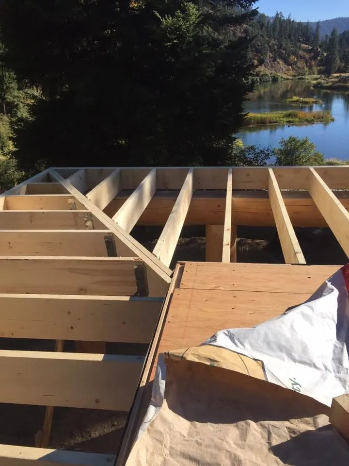 A Comark log home under construction